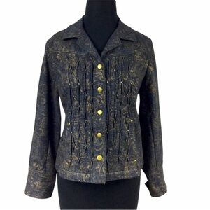 Coldwater Creek Studded Denim Jacket